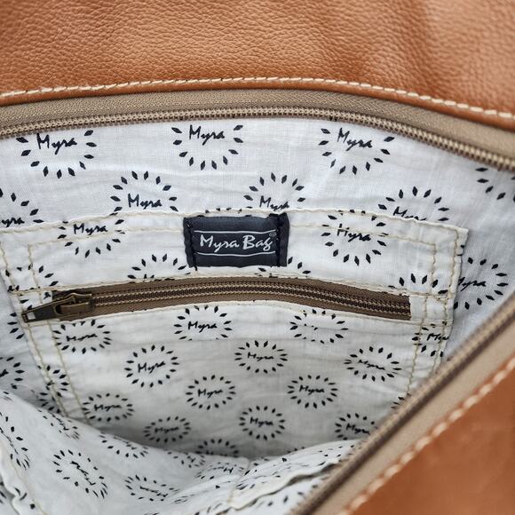 Myra Bags Khadi Hand-Tooled Bag Embroidered Leather Calf Hair - Picture 13 of 13